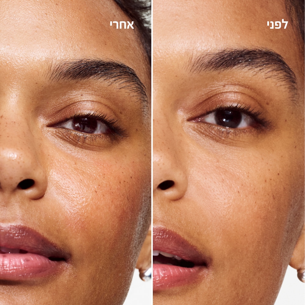 Model before and after application of serum